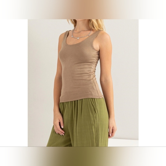 #47 🛑S,L BOHO TRENDY Wide Leg Linen Cargo Pants - Picture 3 of 16